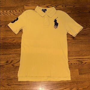 Polo by Ralph Lauren Light Yellow Shirt with Dark Blue Logo